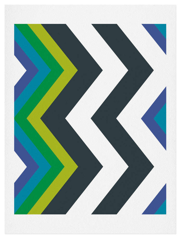 Deny Designs Karen Harris Modernity Galaxy Cool Chevron Art Print