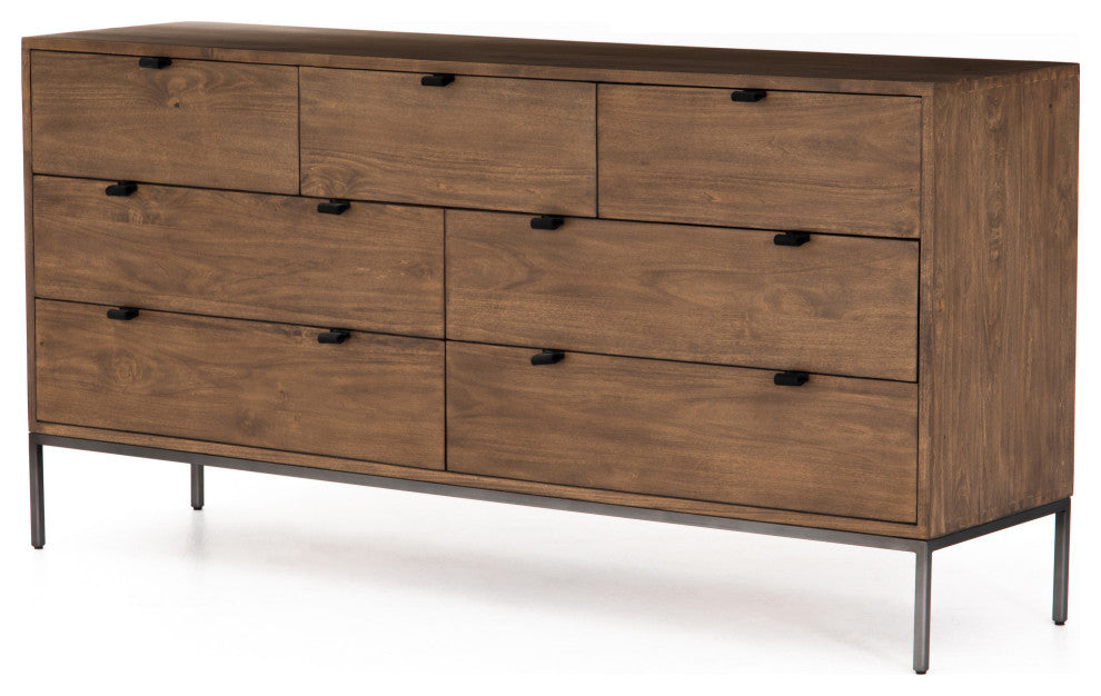Trey 7 Drawer Dresser-Auburn Poplar
