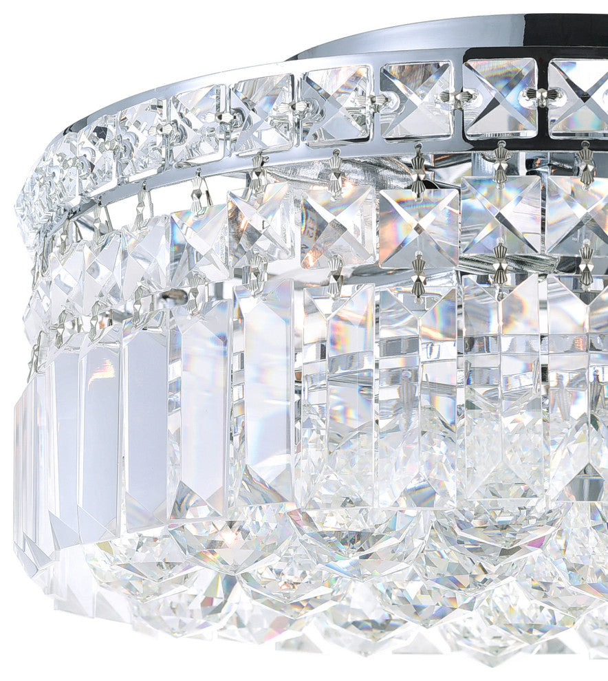 Colosseum 4 Light Flush Mount With Chrome Finish