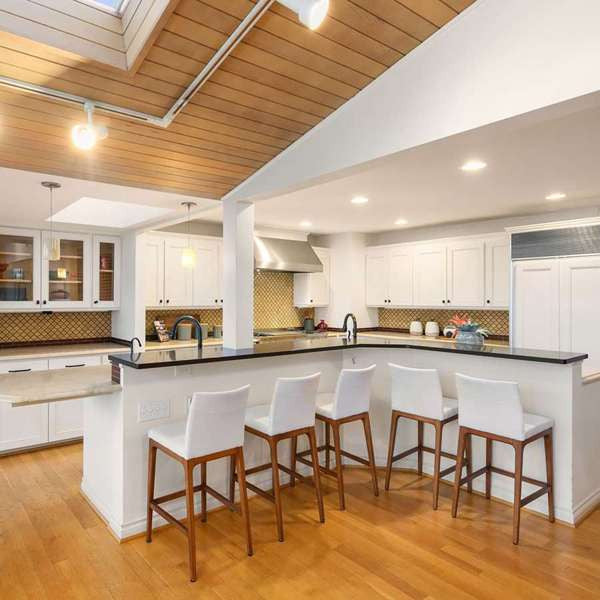 Devon Counter stool Walnut LegsSet of 2, Cardiff Cream, Fabric