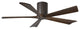 IreneH 5-Blade Hugger Paddle Fan With Walnut Tone Blades, Bronze Finish, 52"