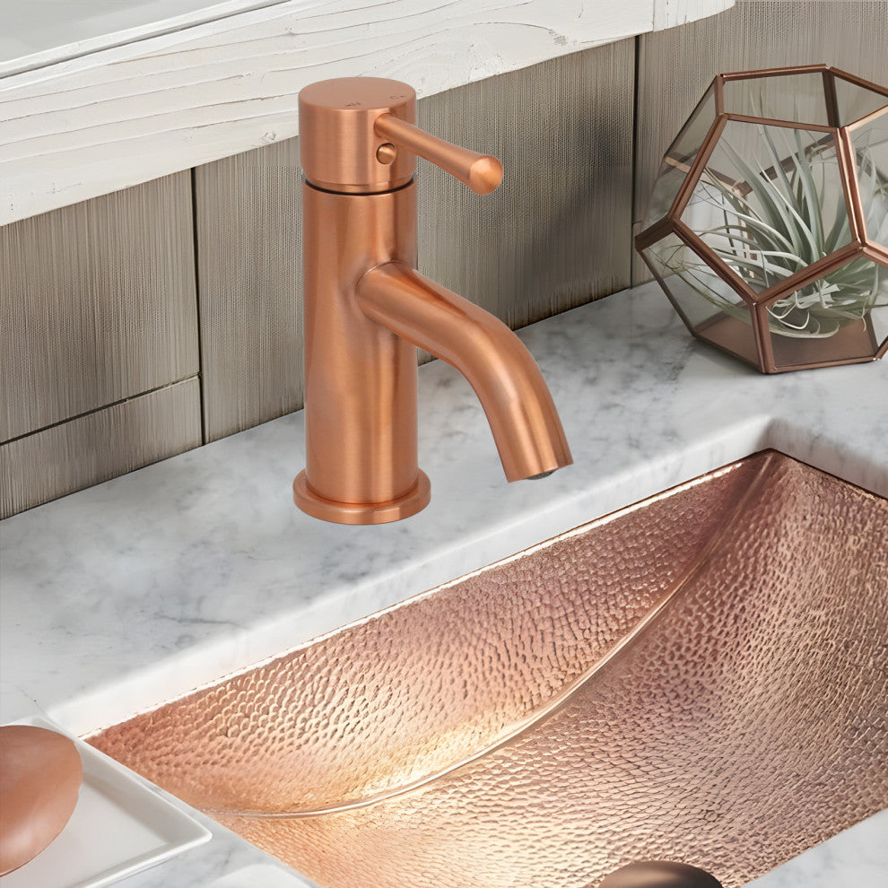 One-Handle Copper Bathroom Sink Faucet