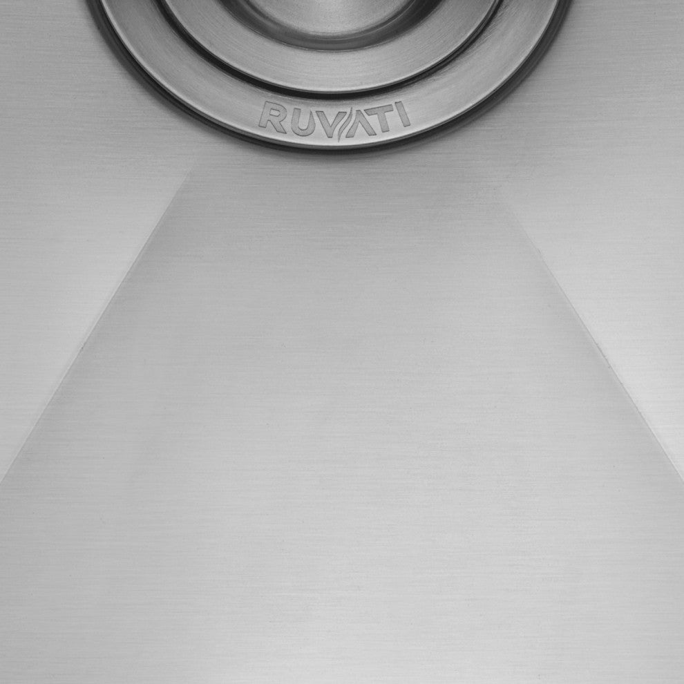 Ruvati RVH8001 Overmount 16 Gauge 33 Inch x 22 Inch Single Bowl Kitchen Sink