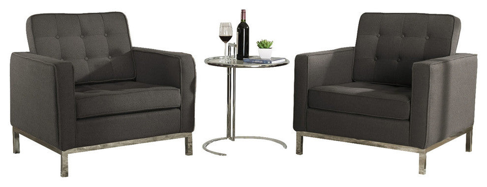 Modern Contemporary Living Room 3-Piece SetSofa Set Chocolate