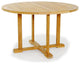 7-Piece Set, 60" Round Table, 6 Giva Chairs, Sunbrella Cushion, Mineral Blue