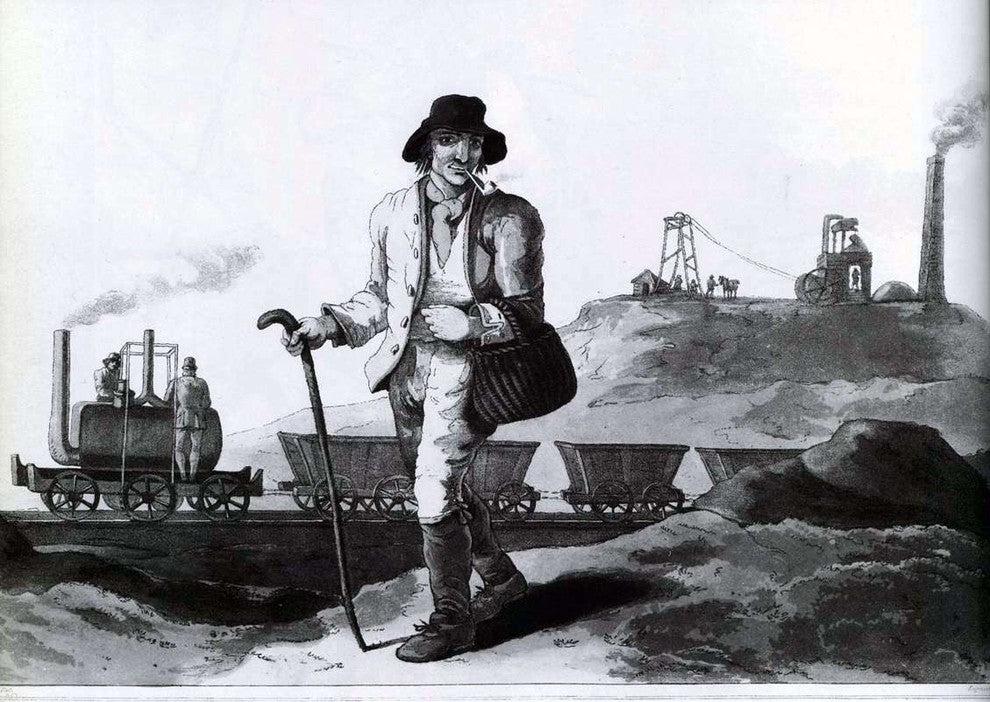 George Walker Yorkshire Miner - 18" x 27" Premium Canvas Print
