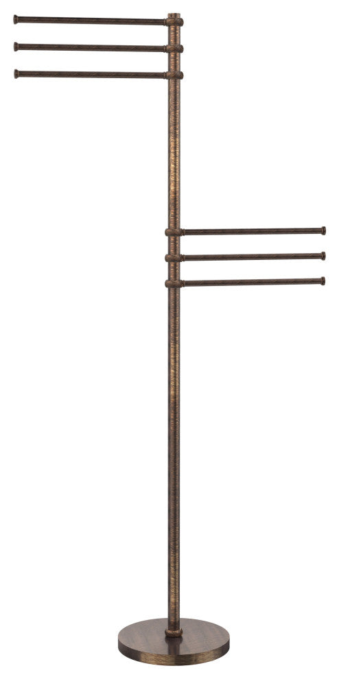 Towel Stand with 6 Pivoting 12" Arms, Venetian Bronze