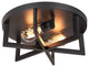 Rivers, 2-Light Flush Mount, Black Finish