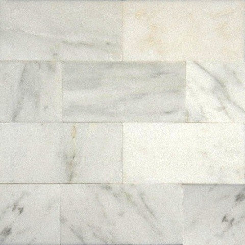Arabescato Carrara 12x12 Honed Marble Tile , 3"x6", Set of 400