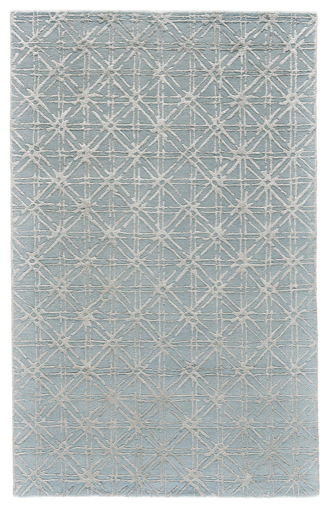 Weave & Wander Hartford Rug, Blue/Beige, 2'x3'