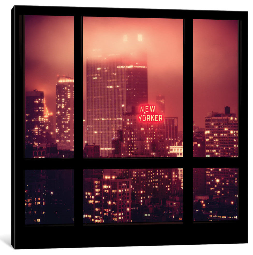 "The New Yorker Window View" by Philippe Hugonnard, 18x18x1.5