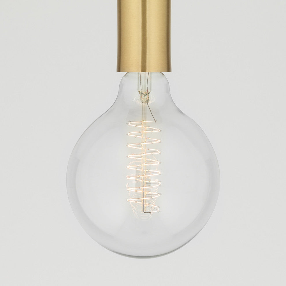 Margot 1-Light Extra Large Pendant, Aged Brass Finish, Clear Glass