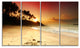 "Amazing Sunset And Beach in Sri Lanka" Seashore Wall Art, 4 Panels, 48"x28"
