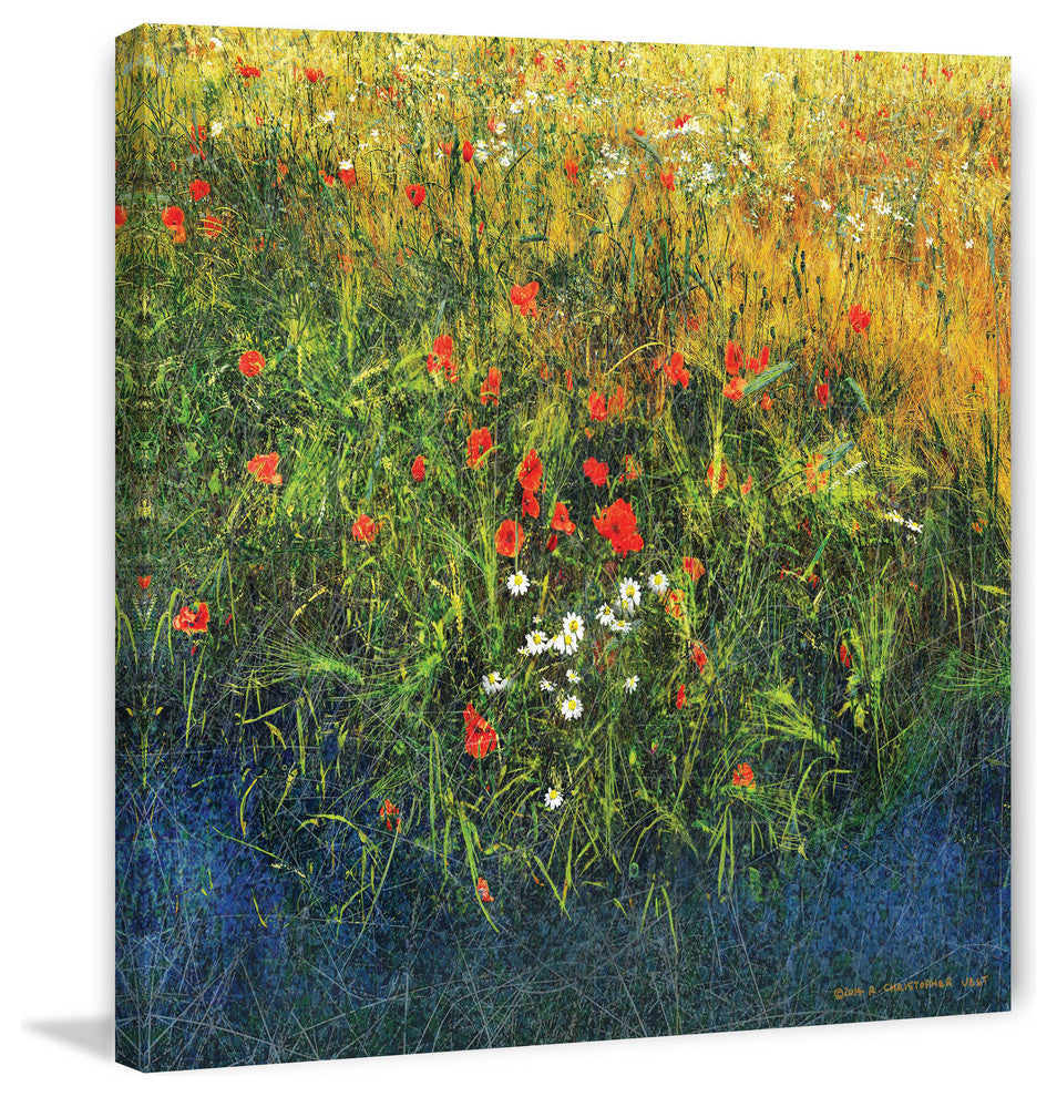 "Barley and Poppies B" Painting Print on Canvas by Chris Vest