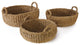 Seagrass Shallow Baskets With Handles, Set of 3