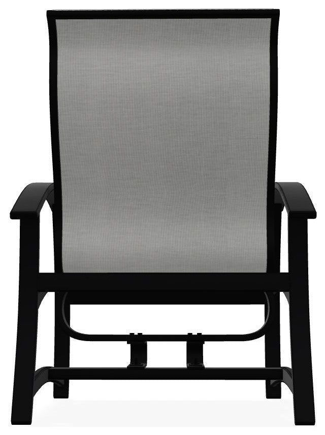 Belle Isle Sling Outdoor Hidden Motion Lounge Chair, Alloy/Black