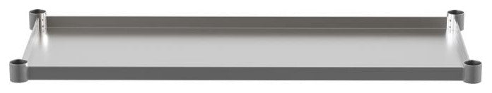 Galvanized Under Shelf for Prep and Work Tables, Stainless Steel, 24" X 48"
