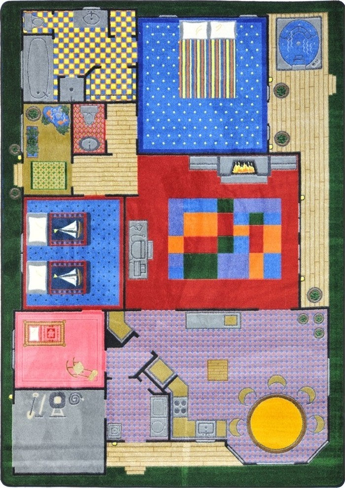 Kid Essentials Rug, Creative Play House, 3'10"x5'4"