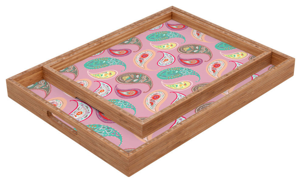 Deny Designs Pimlada Phuapradit Pastel Paisleys Rectangular Tray