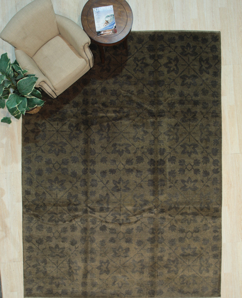 Green Transitional All Over Ningxia Area Rug