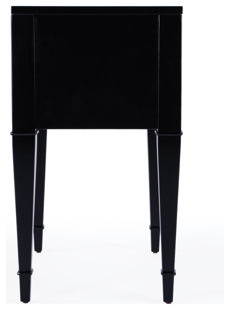 Kai 2 Drawer Burl Wood End Table, Black Licorice