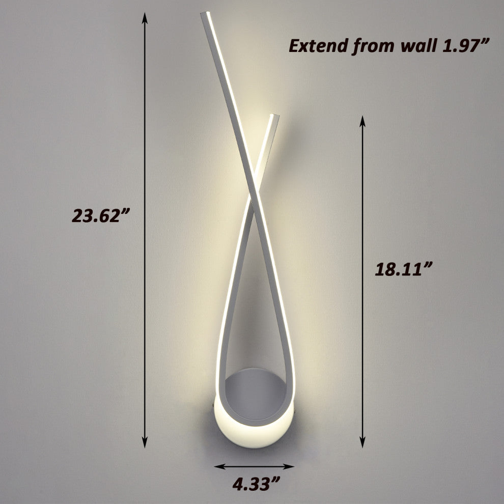 Modern White LED Wall Sconce Lighting