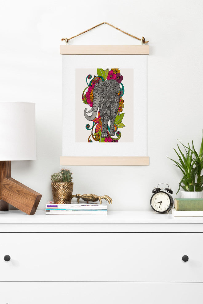 Deny Designs Valentina Ramos Ruby The Elephant Art Print