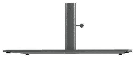 24" Square Powdercoated Steel Umbrella Base, Graphite
