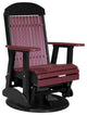 2' Poly Classic Swivel Glider Chair, Cherrywood & Black, 2 Foot