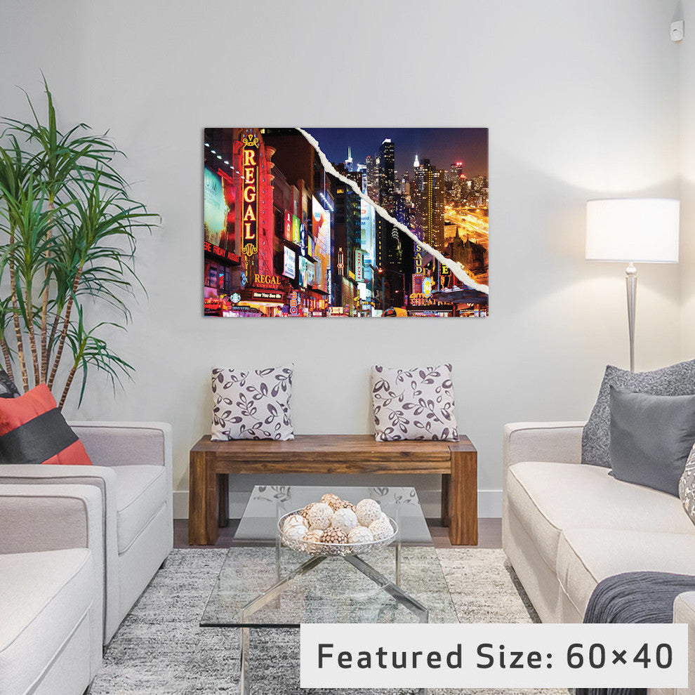 "Dual Torn Series Manhattan Night" by Philippe Hugonnard, 26x18x1.5