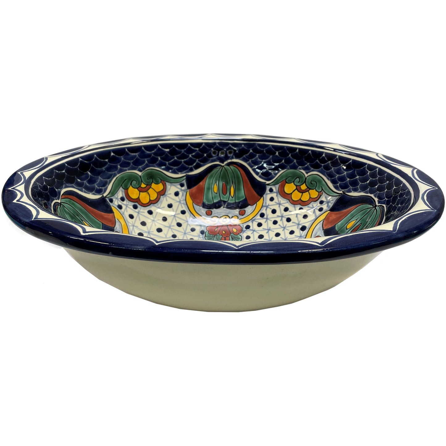 Blue Mesh Ceramic Talavera Sink