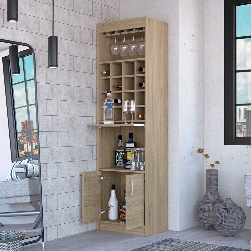 Kabul Kava Bar Cabinet, Light Pine