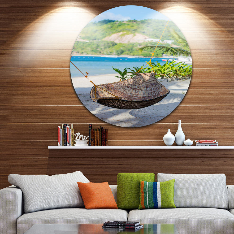 Philippines Tropical Paradise, Landscape Photo Disc Metal Wall Art, 11"