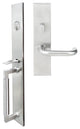 Munich Lever, Mortise Entry Handleset, Left Hand Reverse, Satin Stainless Steel
