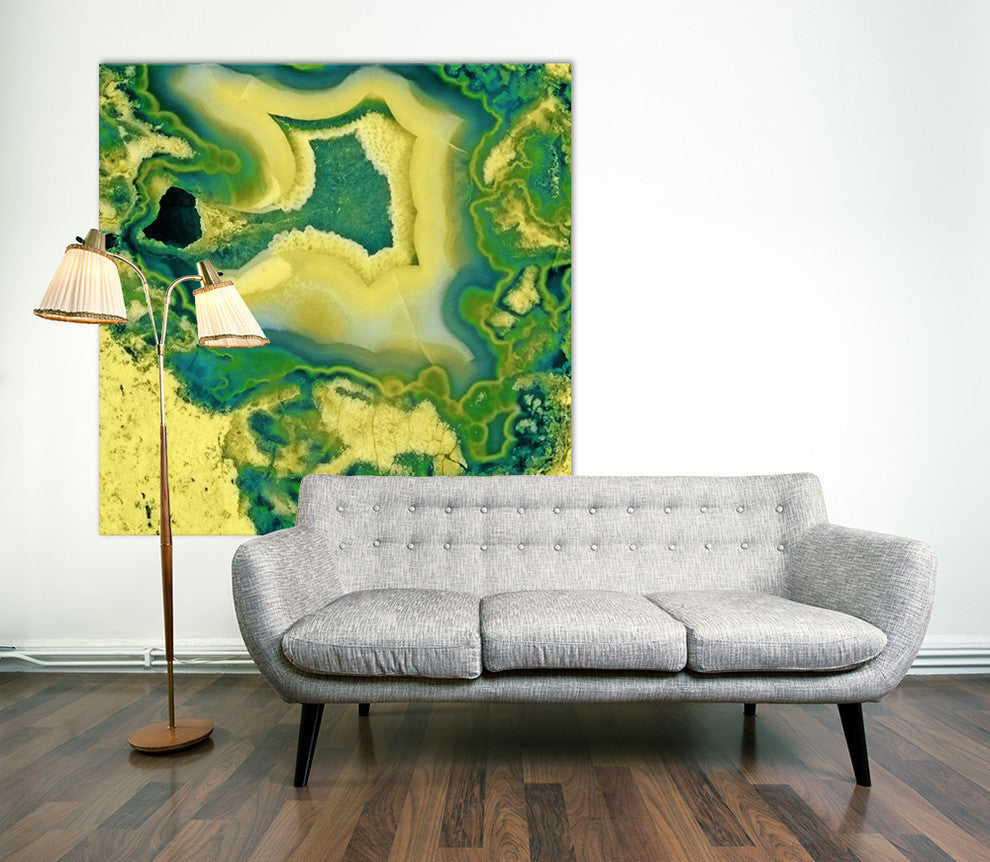 "Mineral Rings Geode" Fine Art Canvas Print, 84"x84"