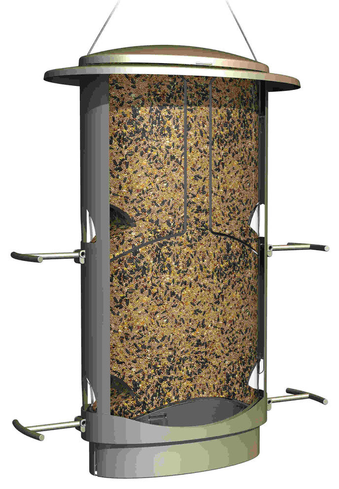 More Birds 11 Squirrel-Proof X1 Bird Feeder with 4 Feeding Ports, 4.2 Lb