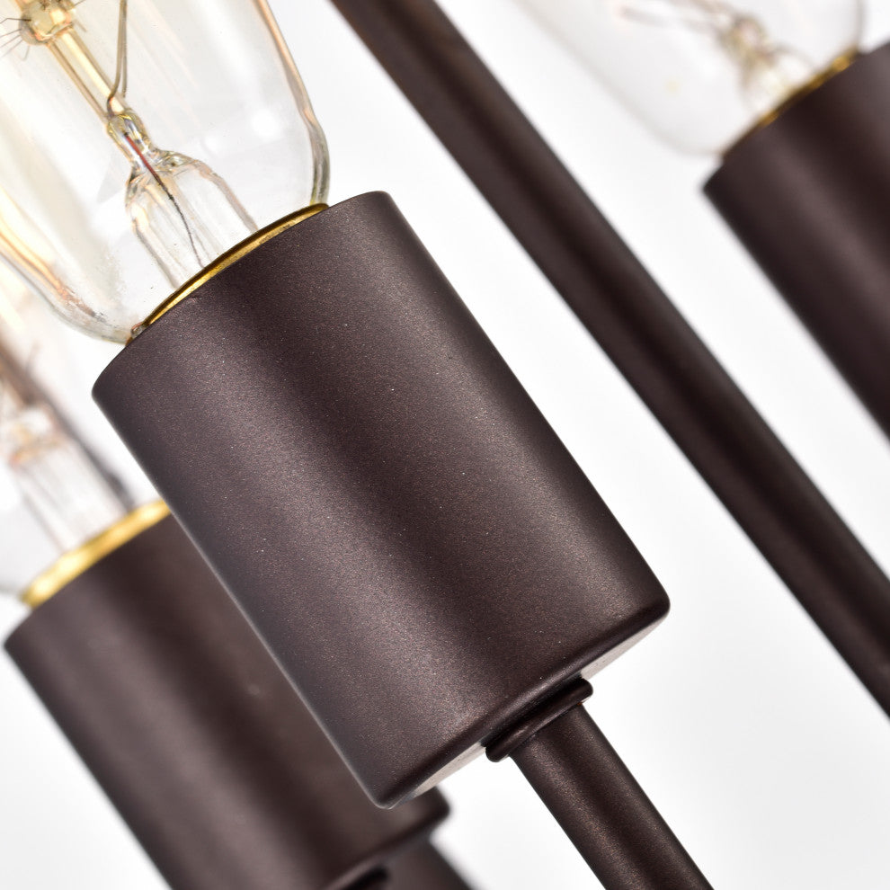 CHLOE Lighting IRONCLAD Industrial 4-Light Oil Rubbed Bronze Inverted Pendant