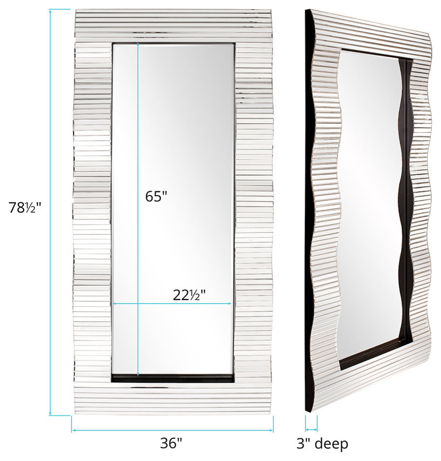 Howard Elliott Waverly Modern Floor Mirror