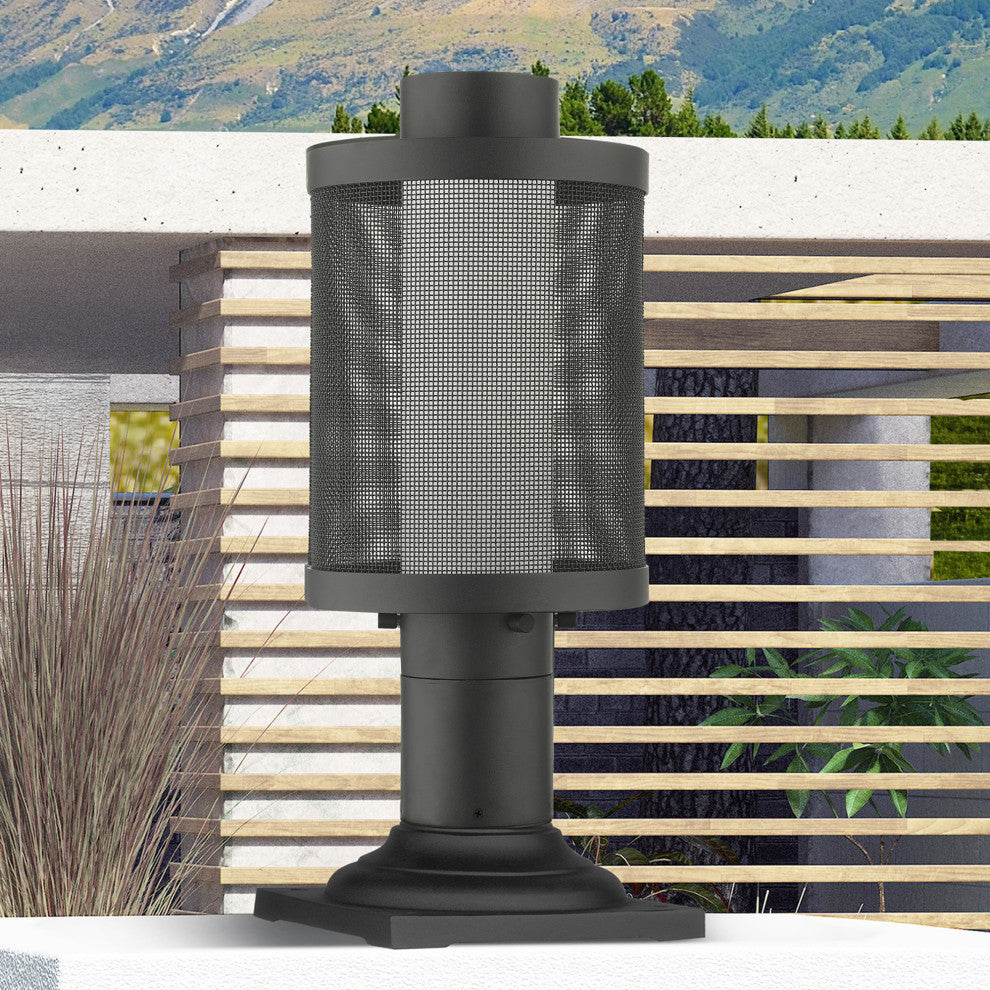Livex Nottingham 1 Light Textured Black Medium Outdoor Post Top Lantern