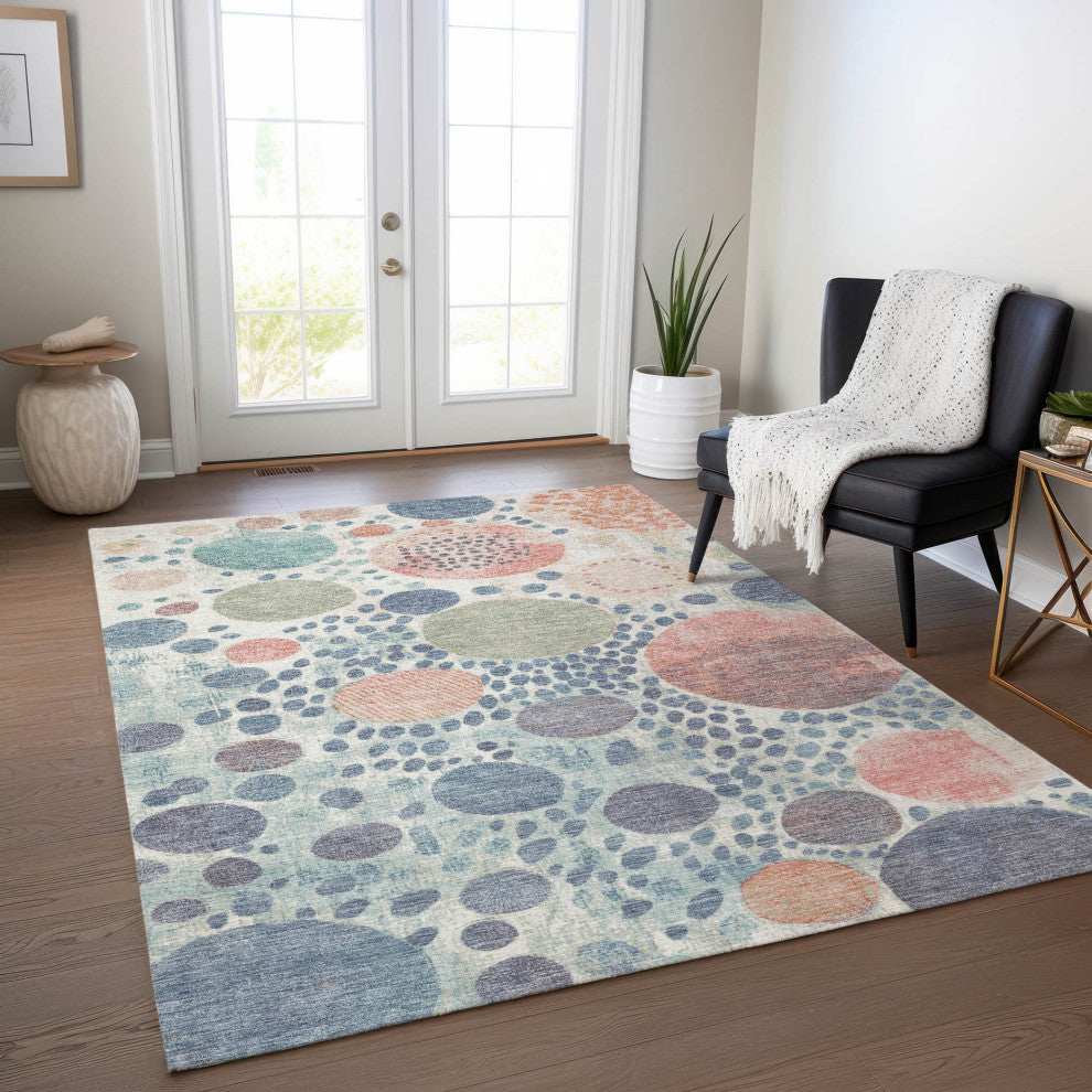Machine Washable Indoor/Outdoor Chantille ACN1895 Denim 2'6" x 3'10" Rug