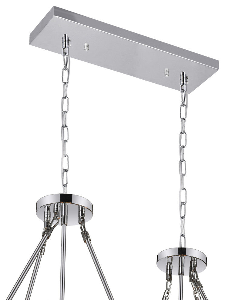 Shalia 16 Light Island Chandelier With Chrome Finish