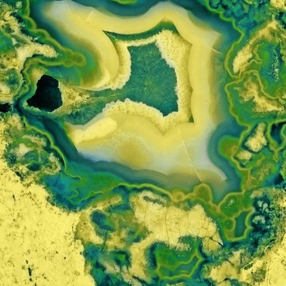 "Mineral Rings Geode" Fine Art Canvas Print, 84"x84"