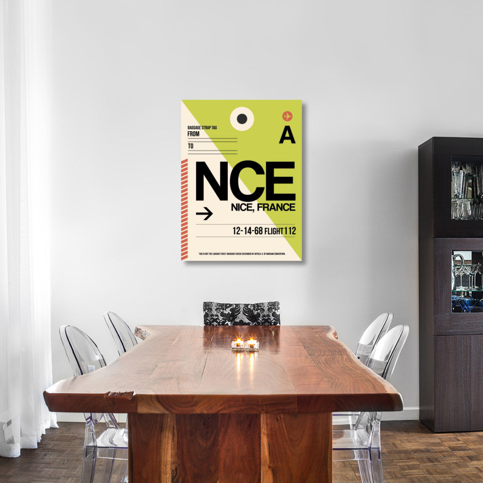 "NCE Nice Luggage Tag 2" Fine Art Print