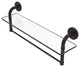 Remi 22" Glass Vanity Shelf with Towel Bar, Venetian Bronze