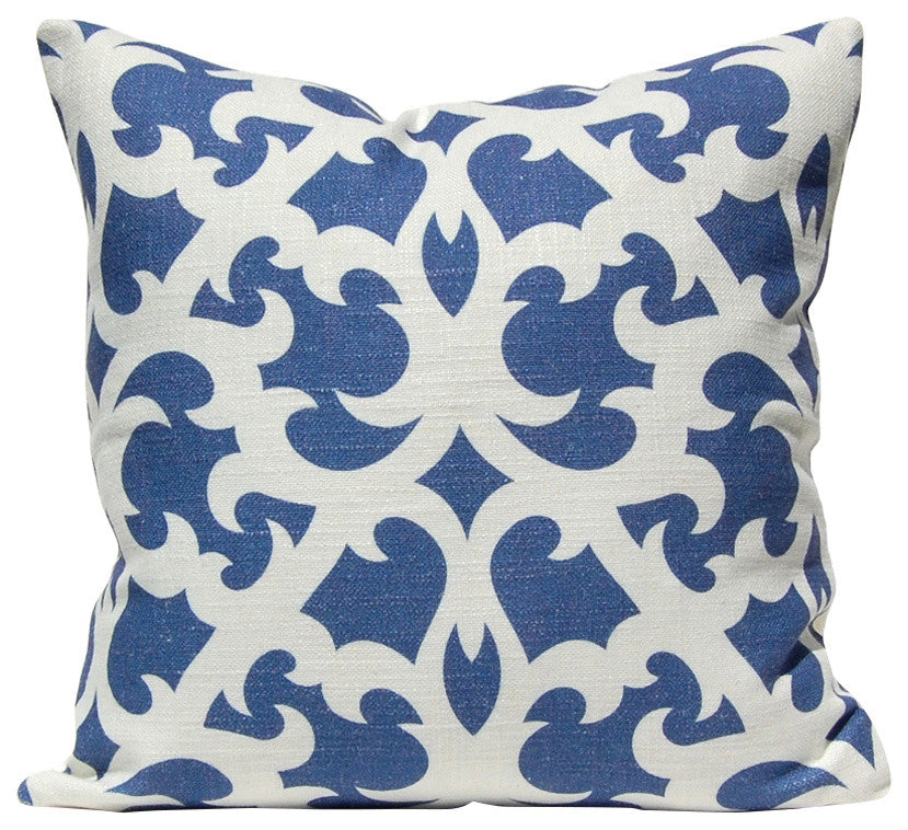Open Trellis Pillow, Periwinkle