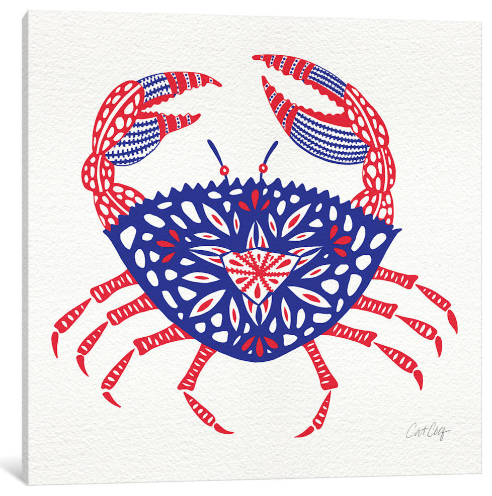 "America Crab Artprint" by Cat Coquillette, 18x18x1.5