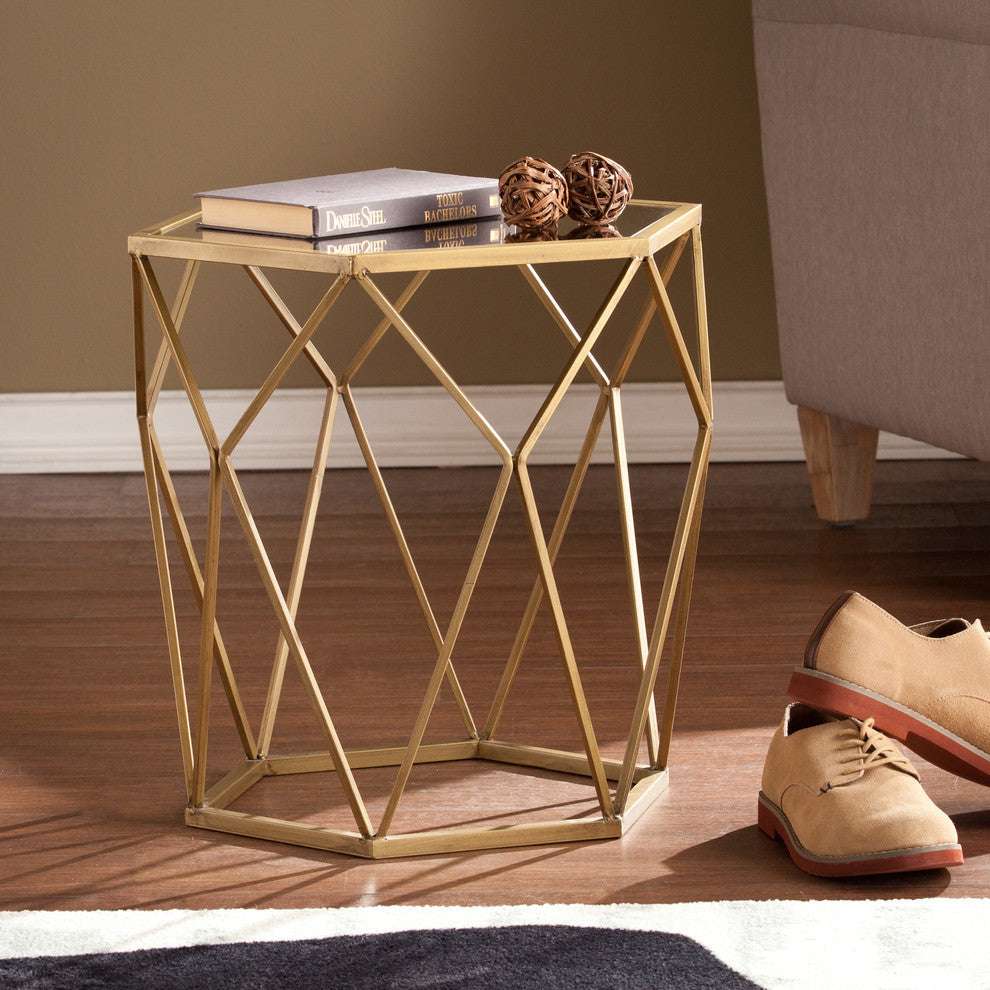 Lynne Geometric Accent Table