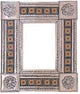 Small Silver Sunflower Tile Talavera Tin Mirror