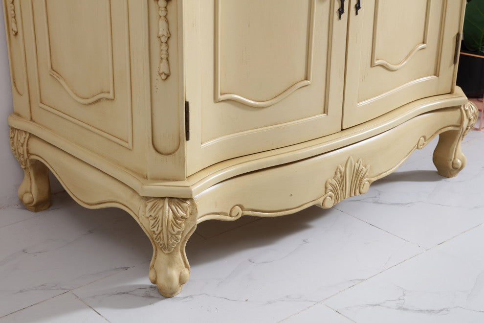 Bathroom Vanity, Light Antique Beige, 36", Single Sink