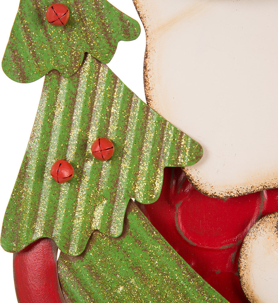 Iron Santa Yard Stake, Standing Decor Or Wall Decor